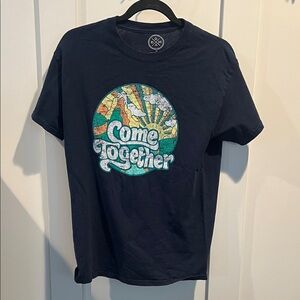 Come Together Graphic T-Shirt Women’s Size M Navy